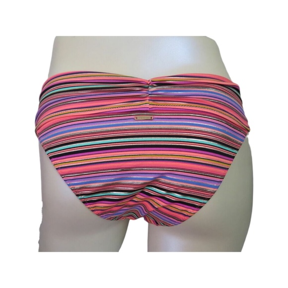 Victoria's Secret Multi Geo Stripe Foil Hottie Cheeky Swim Bottom XS - Picture 2 of 2